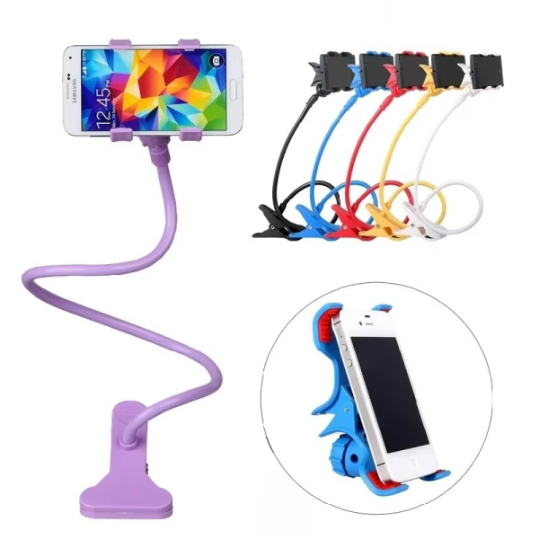 Mobile Phone Stand Holder Flexible And Power Full Grip – 360 Degree Rotating Mobile Stand Bedside Able Lazy Snake Mobile Phone Holder - Virtual Mart