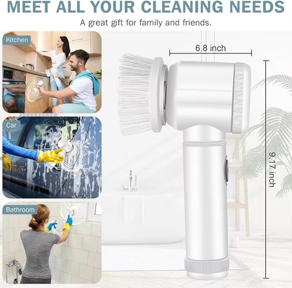 Magic Brush Wireless Battery Cleaning Brush Bathtub Tile Professional Cleaning Brush Rechargeable - Virtual Mart