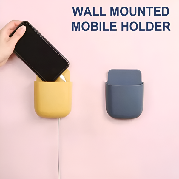 Mobile Charging Stand Remote Holder Self-adhesive Wall Mounted Pen Holder, Mobile Phone Holder, Ac Remote Control Holder, Tv Remote Holder, Mobile Stand - Virtual Mart