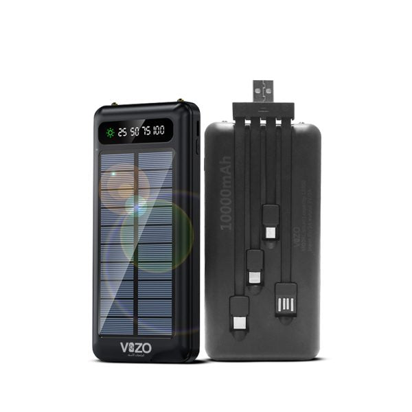 Vizo Solar-1 10000mah Fast Powerbank - Virtual Mart