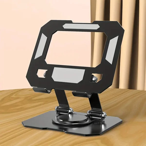 360° Rotating Metal Tablet & Mobile – Adjustable, Foldable, And Portable Desk Mount With Cooling Design For Phones, Tablets, And Small Devices, Device Cooling Stand | Stainless Steel Stand, Tablet Holder Stand – Random Color - Virtual Mart