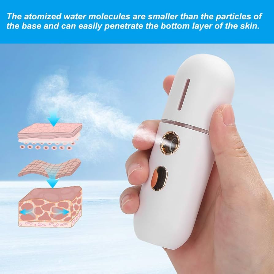 Handy Nano Mist Sprayer, 20ml Portable Facial Mister USB Mini Face - Virtual Mart