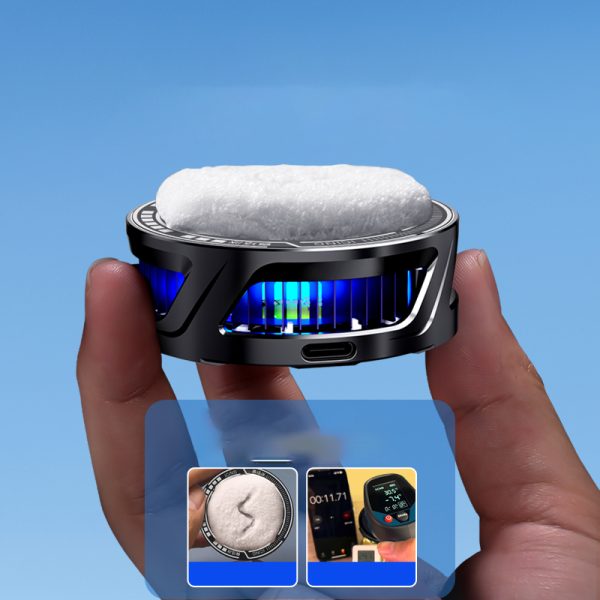Sl-25 15w High Power Mobile Phone Original Cooler Radiator With Magnetic/clip, Fast Ice Cooling, And Rgb Led Light - Virtual Mart