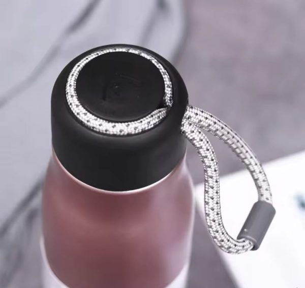 Stainless Steel Insulated Vacuum Water Bottle 550ml, Cola Shape, Leak Proof, With Strong Rope Cap | Hot & Cold Portable Thermos Water Bottle Thermo Mug Stainless Steel Vacuum Flask Mug Insulation Cup (random Color) - Virtual Mart