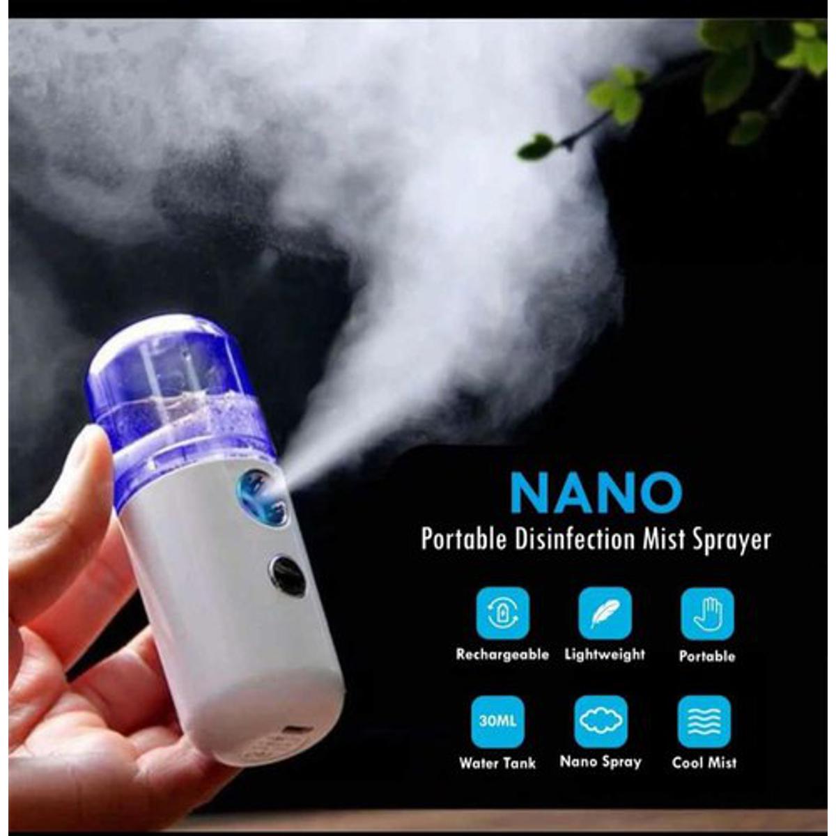 Handy Nano Mist Sprayer, 20ml Portable Facial Mister USB Mini Face - Virtual Mart