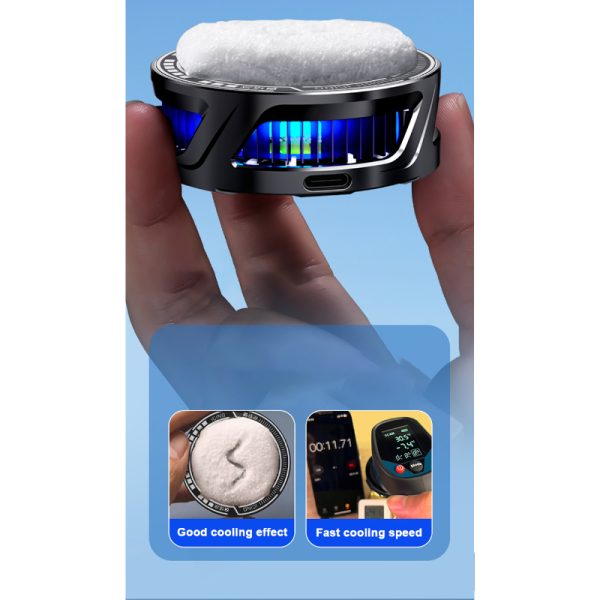 Sl-25 15w High Power Mobile Phone Original Cooler Radiator With Magnetic/clip, Fast Ice Cooling, And Rgb Led Light - Virtual Mart