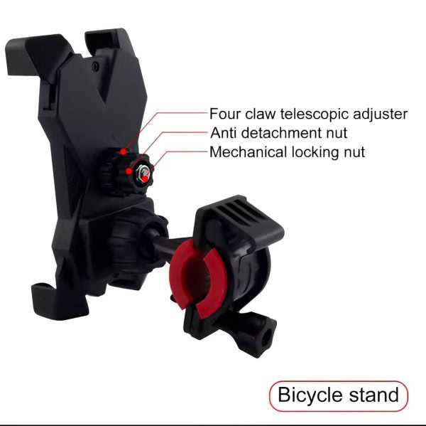 Mobile Phone Holder Stand For Bicycle & Motorcycle – Universal 360° Rotation Mount - Virtual Mart
