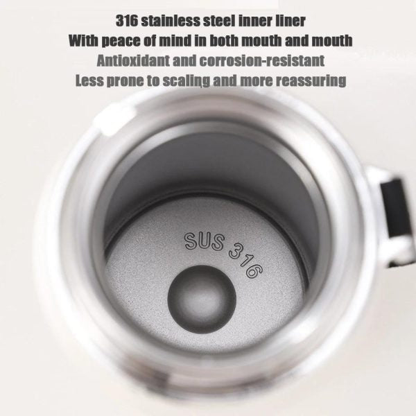 Stainless Steel Water Bottle With Digital Temperature Vacuum Insulated Water Bottle, Large Capacity, Outdoor Portable Sports Water Bottle With Rope Handle (random Color) - Virtual Mart