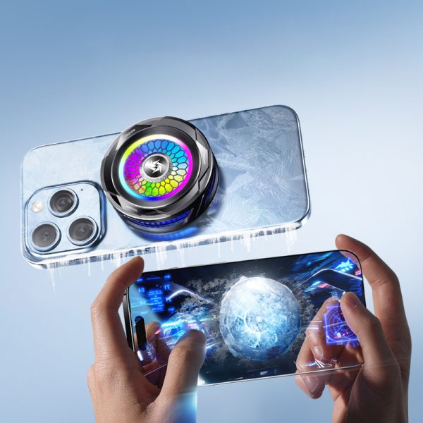 Sl-25 15w High Power Mobile Phone Original Cooler Radiator With Magnetic/clip, Fast Ice Cooling, And Rgb Led Light - Virtual Mart
