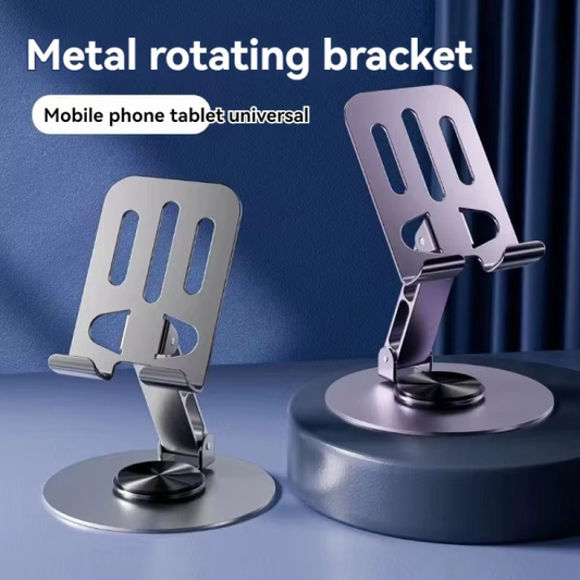 Mobile Stand – Mobile Phone Holder Broadcast Mobile Phone Holder 360 Degree Rotation Adjustment Folding Lazy Tablet Desktop Mobile Phone Holder – Stainless Steel - Virtual Mart