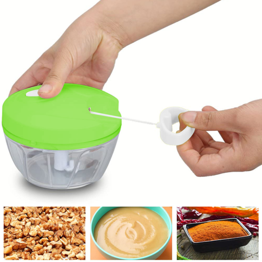 Speedy Chopper Manual Food Chopper For Vegetable| Fruits Nuts| Onions Chopper Hand Pull Mincer Blender Mixer Food Processor(random Colors) - Virtual Mart