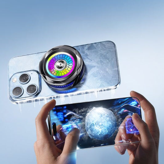 Sl-25 15w High Power Mobile Phone Original Cooler Radiator With Magnetic/clip, Fast Ice Cooling, And Rgb Led Light - Virtual Mart