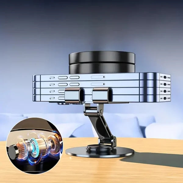 Mobile Stand – Mobile Phone Holder Broadcast Mobile Phone Holder 360 Degree Rotation Adjustment Folding Lazy Tablet Desktop Mobile Phone Holder – Stainless Steel - Virtual Mart