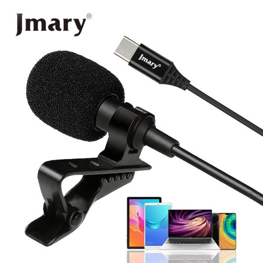 Jmary Tiktok Type-c Lavalier Microphone With Clip Compatible Mobile, Laptop Tab Etc - Virtual Mart